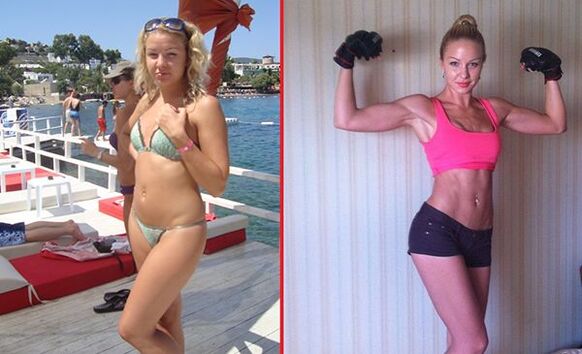 φωτογραφίες πριν και μετά την αύξηση του μαστού με τη βοήθεια αθλημάτων
